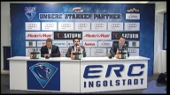 PK: ERC Ingolstadt - Adler Mannheim Statements von Rich Chernomaz und Harold Kreis