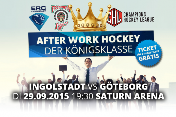 After Work Hockey der Königsklasse - mit den Kollegen zur Champions Hockey League gegen Frölunda Göteborg
