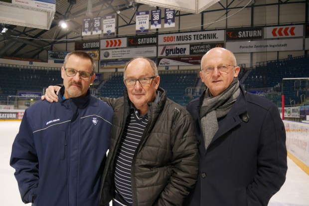 Visiting friends: Olle Öst (centre, aside of Tommy Samuelsson and Jiri Ehrenberger) is here for a visit.