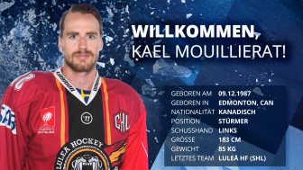 Neuzugang für den ERC: Kael Mouillierat verstärkt die Panther! Neuzugang für den ERC: Kael Mouillierat verstärkt die Panther!