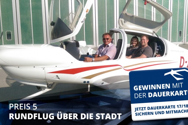 Einer der beliebtesten Dauerkartenpreise im Vorjahr ist auch heuer wieder dabei: der Rundflug über Ingolstadt.
