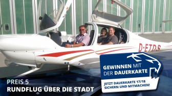 Einer der beliebtesten Dauerkartenpreise im Vorjahr war auch heuer wieder in der Lostrommel: der Rundflug über Ingolstadt. Einer der beliebtesten Dauerkartenpreise im Vorjahr war auch heuer wieder in der Lostrommel: der Rundflug über Ingolstadt.