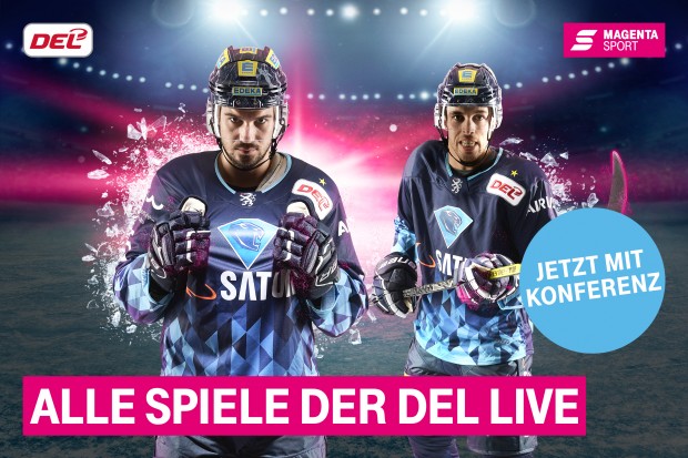 Magenta Sport zeigt auch in der Saison 19/20 wieder alle DEL-Spiele live und bietet zudem eine Freitagskonferenz an. 