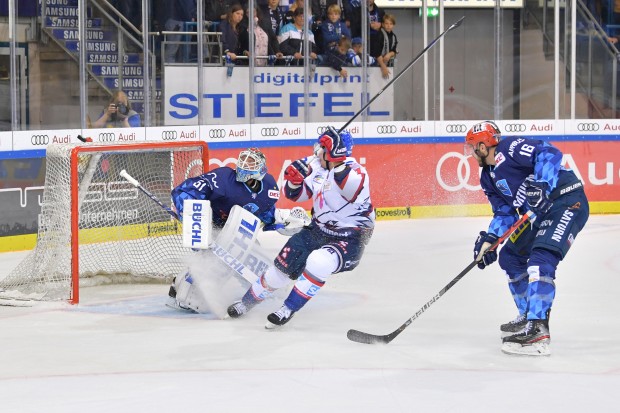 Im ersten Duell der Saison unterlagen die Panther zuhause knapp mit 2:1.
Foto: Johannes Traub/JT-Presse.de