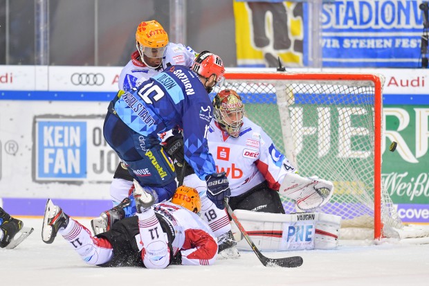 Im ersten Duell der Saison behielten die Panther die Oberhand. Allerdings erst in der Overtime.
Foto: Johannes TRAUB / JT-Presse.de