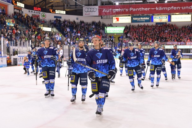 Die Panther feierten im Heimspiel gegen die Kölner Haie den dritten Sieg in Folge.
Foto: Johannes TRAUB / JT-Presse.de