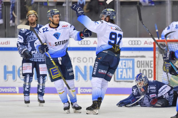 Mirko Höfflin schnürte seinen ersten Doppelpack im Trikot der Panther.
Foto: Johannes TRAUB / JT-Presse.de