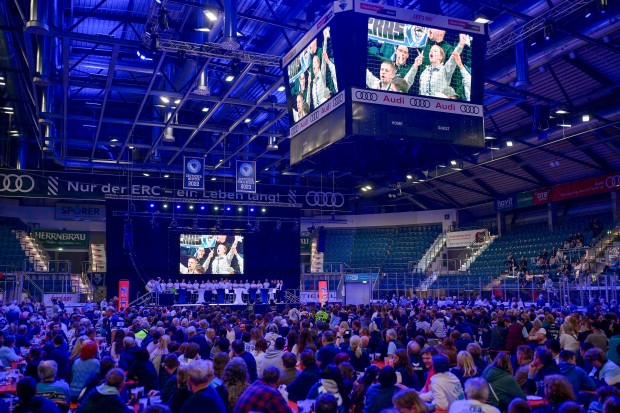 Die Saisonabschlussfeier findet am Samstag in der SATURN-Arena statt.
Foto: Johannes Traub/JT-Presse.de
