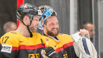 Die deutsche Auswahl um Marcus Kink und Timo Pielmeier (von links) überzeugte gegen die Slowakei. Foto: ur