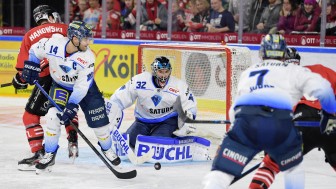 Die Panther um Goalie Jochen Reimer entführten durch starke Chancenverwertung einen Punkt aus dem Rheinland.
Foto: Schäfer/City-Press