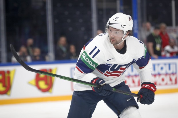 Riley Barber nahm 2022 für die USA an der WM teil.
Foto: Imago Images