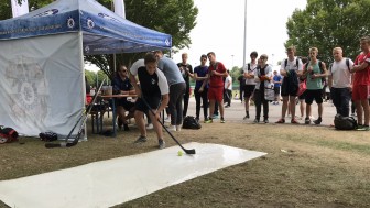 Die Schussanlage des ERC Ingolstadt war eine beliebte Anlaufstelle auf dem Audi Azubi-Sportfest. Die Schussanlage des ERC Ingolstadt war eine beliebte Anlaufstelle auf dem Audi Azubi-Sportfest.