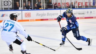 Kris Foucault war mit einem Hattrick der überragende Akteur auf dem Eis. Foto: Johannes Traub/JT-Presse.de Kris Foucault war mit einem Hattrick der überragende Akteur auf dem Eis. Foto: Johannes Traub/JT-Presse.de