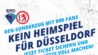 Knapp 800 DEG-Fans kommen per Sonderzug. Die Panther wollen am Sonntag zum dritten Mal in Folge vor ausverkauftem Haus spielen. Knapp 800 DEG-Fans kommen per Sonderzug. Die Panther wollen am Sonntag zum dritten Mal in Folge vor ausverkauftem Haus spielen.