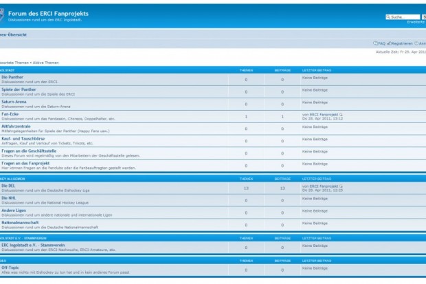 Neues Forum auf erci-fanprojekt.de