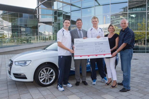 3700€ für Goals for Kids - vielen Dank! Foto: Audi
