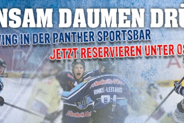 Gemeinsam Daumen drücken - Public Viewing in der Panther Sportsbar