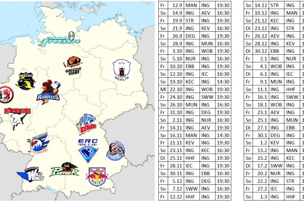 Die DEL-Spiele des ERC im Überblick