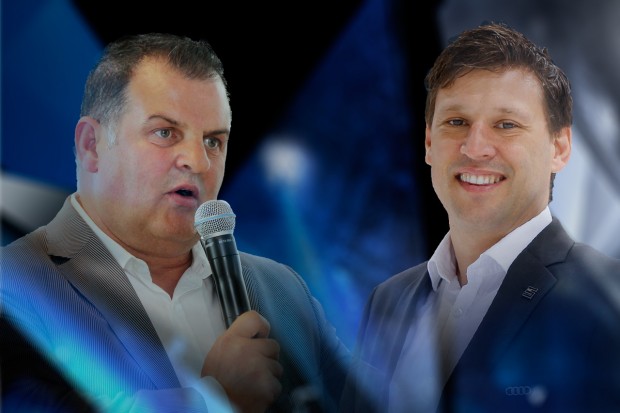 Jürgen Arnold und Claus Gröbner ziehen in einem Gespräch eine 2-Jahres-Bilanz. (Fotomontage: Bösl / Strisch)