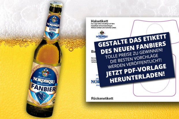 Verewigen Sie Ihren Vorschlag auf dem Etikett des ERC-Fanbiers von Nordbräu.
