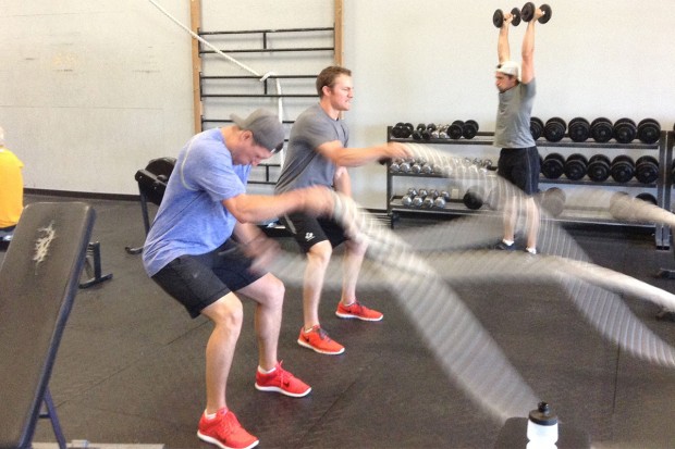 Brandon Buck gemeinsam mit Patrick McNeill beim Sommertraining in Kanada... Foto: privat