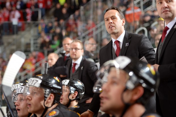 Head coach Marco Sturm is happy to have a big part of his roster together in Latvia. Foto: City Press