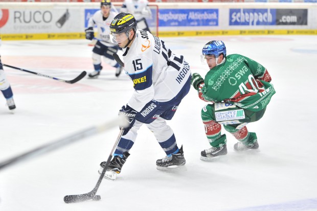 John Laliberte (hier im vorigen Vergleich gegen Augsburg) gibt sein Comeback. Foto: st-foto.de / Traub