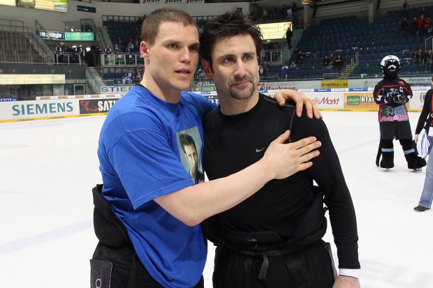 Jakub Ficenec und Glen Goodall - Mitspieler, Freunden, Legenden. Foto: Stefan Bösl / kbumm.de