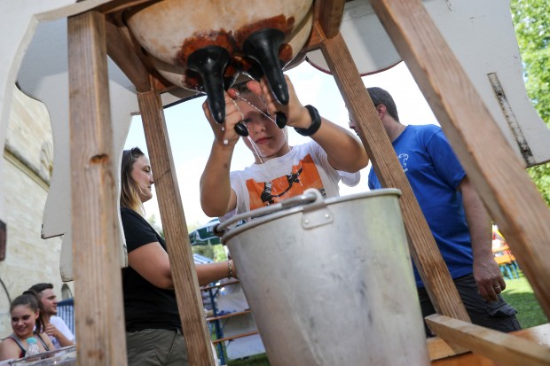 Kuhmelken für Anfänger.  // Foto: Bösl / kbumm