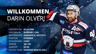 Centerman Darin Olver joins ERC Ingolstadt. Foto: City Press