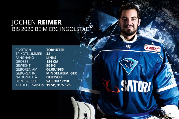 Jochen Reimer ist in der Mannschaft auch als "Joker" bekannt, was sich auch im Design seiner Torwartmaske zeigt.