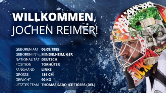 Jochen Reimer bildet mit Timo Pielmeier künftig das Torhüter-Duo.