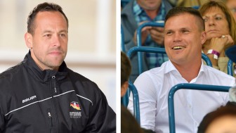Heute Abend unter den Stadionbesuchern: Marco Sturm und Jakub Ficenec. Fotos: City Press / st-foto.de Heute Abend unter den Stadionbesuchern: Marco Sturm und Jakub Ficenec. Fotos: City Press / st-foto.de