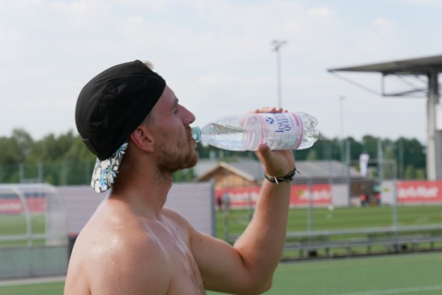 Bei den Temperaturen war Wasserzufuhr wichtig. Foto: Wimösterer