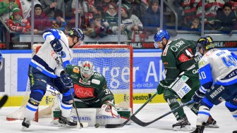 Da war mehr drin: Der ERC unterliegt in Augsburg mit 2:4. Foto: Traub / st-foto Da war mehr drin: Der ERC unterliegt in Augsburg mit 2:4. Foto: Traub / st-foto