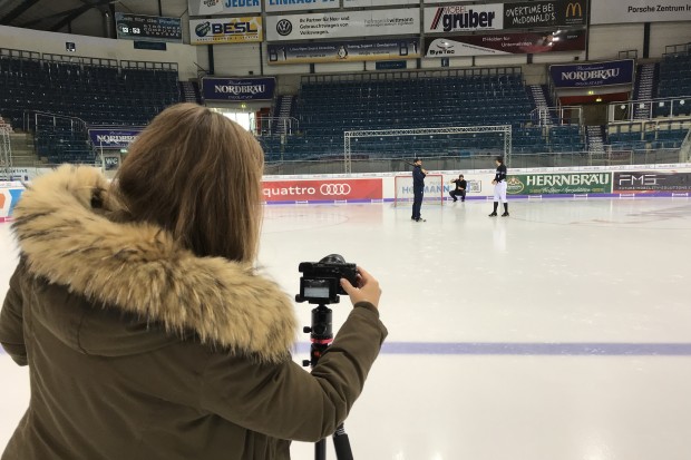 Schnittbilder für den Film, der auf dem ERC-Facebookkanal zu sehen ist. Foto: Wimösterer