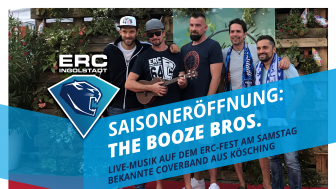 Am Samstag rocken The Booze Bros. die ERC-Bühne. Am Samstag rocken The Booze Bros. die ERC-Bühne.