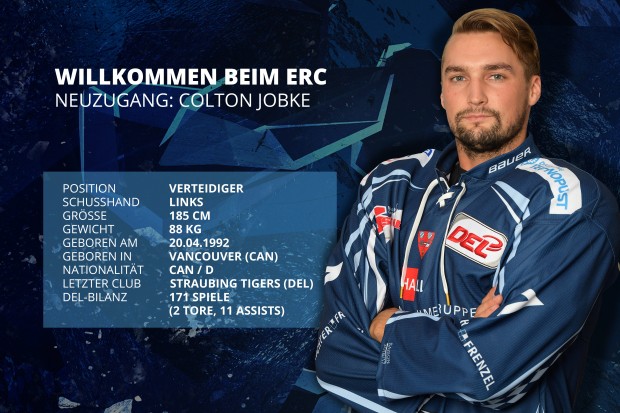 Colton Jobke hat beim ERC Ingolstadt unterschrieben. [Grafik mit Foto von City Press]