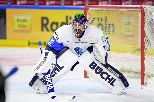 Jochen Reimer glänzte mit einigen guten Saves. Foto: Schäfer / DEL-Photosharing