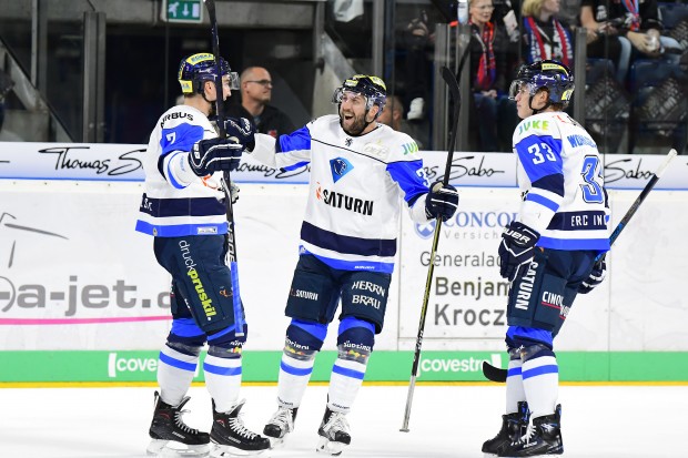 Colton Jobke traf zur ERC-Führung in einer packenden Partie. Foto: Schönberger / DEL-Photosharing