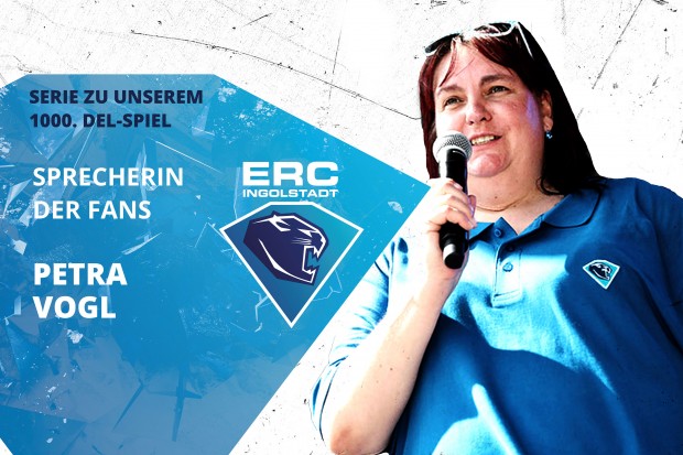 Petra Vogl war beim DEL-Debüt der Panther live mit dabei - wie rund 1000 weitere ERC-Fans. [Grafik mit Foto von Stefan Bösl / kbumm ]