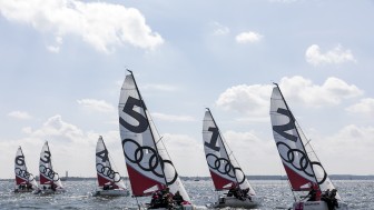 Die Teams beim Audi e-tron Cup: Audi Sport, Pucks & Pille, Wir sind Segelhelden, Adrenalin, New Kids on the boat, Schnitten-Express Die Teams beim Audi e-tron Cup: Audi Sport, Pucks & Pille, Wir sind Segelhelden, Adrenalin, New Kids on the boat, Schnitten-Express