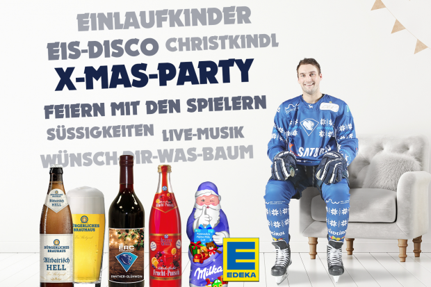 Bei der X-Mas-Party nach dem Spiel ist einiges geboten - unter anderem feiern wir gemeinsam mit den Spielern...