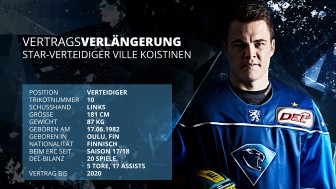 Ville Koistinen has extended his contract for two more years. Ville Koistinen has extended his contract for two more years.
