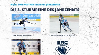 Die drei Meisterpanther Tyler Bouck, Christoph Gawlik und Patrick Hager haben das Rennen gemacht. Die drei Meisterpanther Tyler Bouck, Christoph Gawlik und Patrick Hager haben das Rennen gemacht.