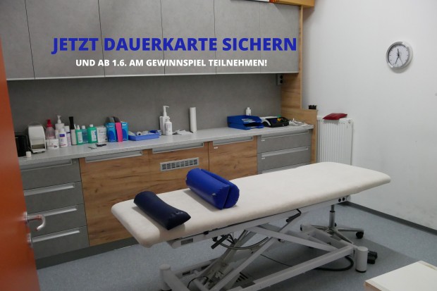 Im Physio-Raum der Saturn-Arena erwartet Sie eine Massage vom Profi.