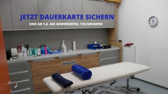 Im Physio-Raum der Saturn-Arena erwartet Sie eine Massage vom Profi.