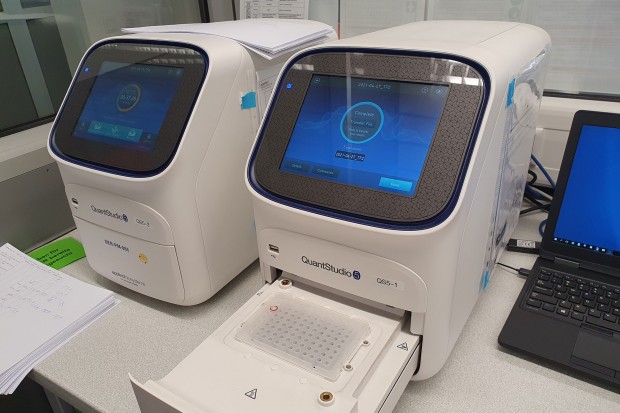 Bis zu 94 Tests kann dieses PCR-Gerät gleichzeitig auswerten. 