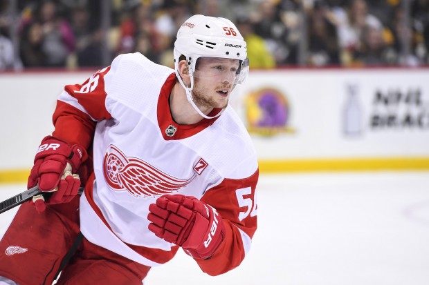 Ryan Kuffner kommt mit der Erfahrung von zehn Einsätzen für die Detroit Red Wings in der NHL zum ERC.
Foto: Imago Images/Jeanine Leech