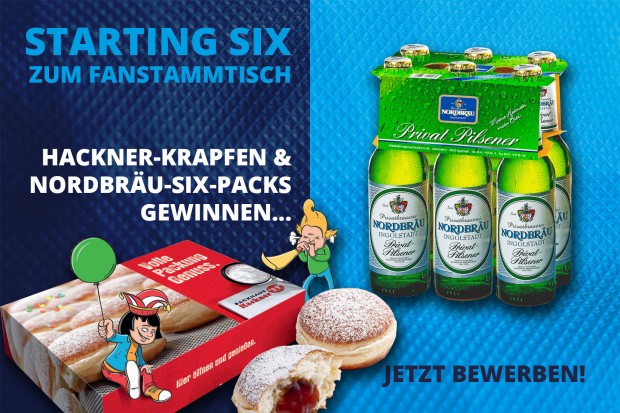 Krapfen und Bier werden nach Hause geliefert.
